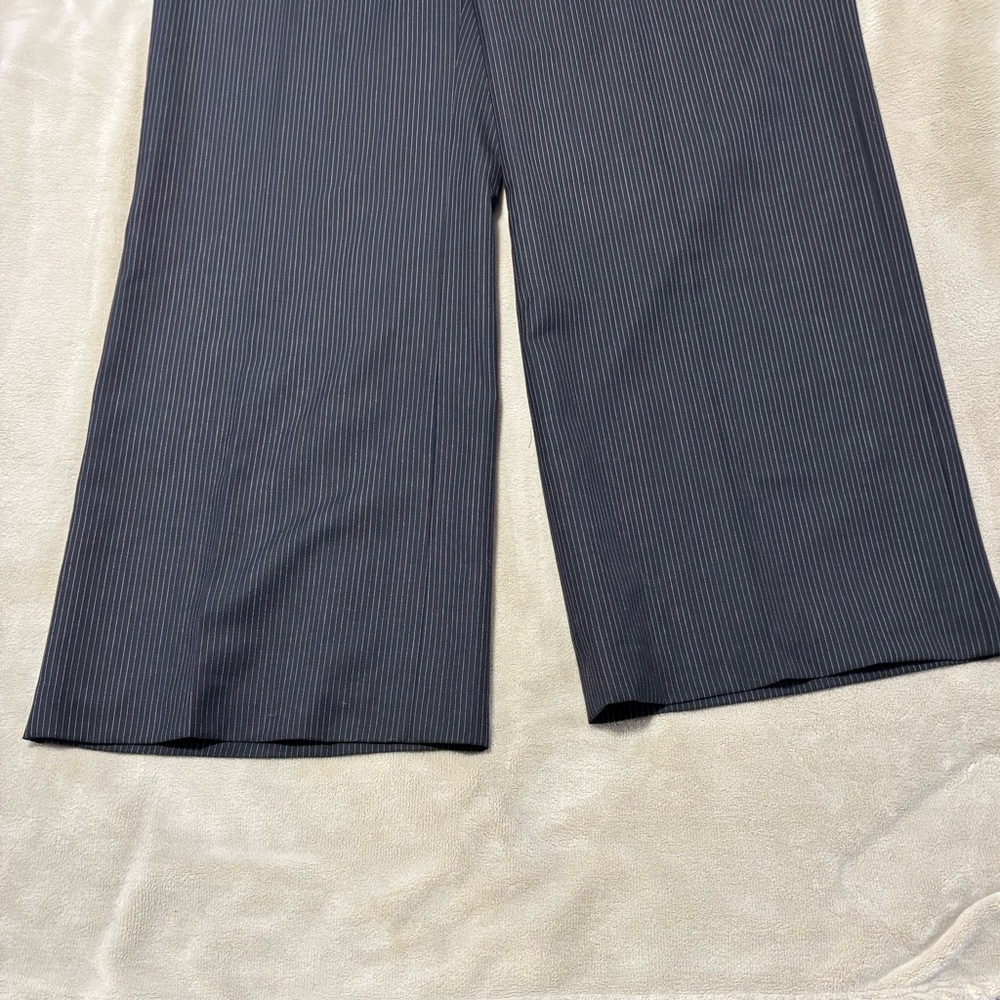 LOFT Julie Charcoal Pinstripe Wool Blend Trousers - Picture 3 of 10